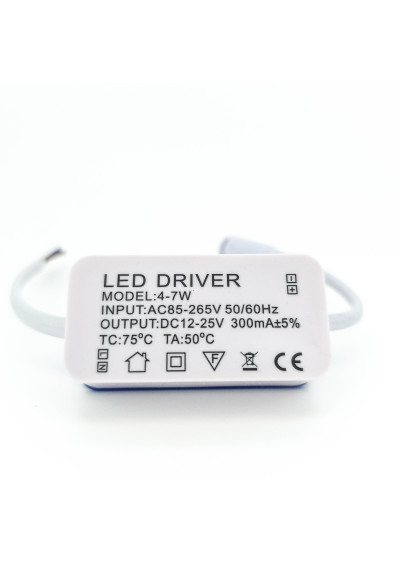 Zasilacz LED mini CC 300mA 4-7W 12-24V