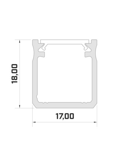 Profil LED nawierzchniowy 18mm anodowany 1m | LEDownia.pl