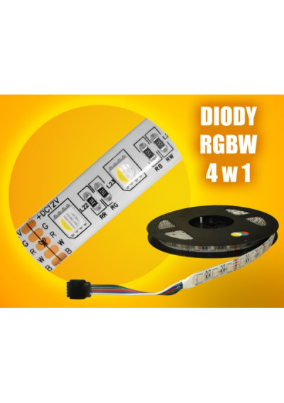 Taśma LED SMD 5050 10mm 12V 7.2W/m RGBCW 30LED/m IP20 5m Premium ledownia.pl