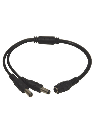 Rozgałęźnik zasilania DC 1gn./2wt. 2,1/5,5 25cm | LEDownia.pl