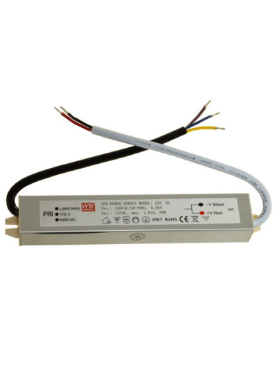 LED Power Supply 12V 20W napięciowy IP67 aluminium