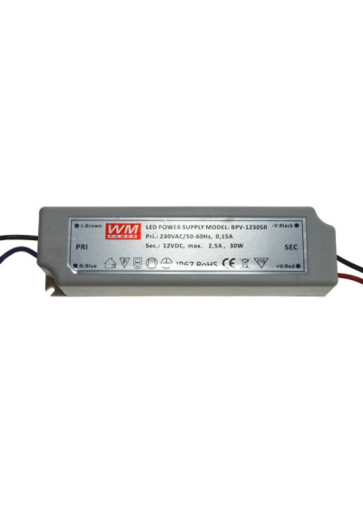 LED Power Supply 12V 30W napięciowy IP67 PK100 EK