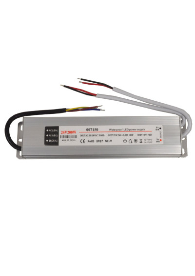 Zasilacz LED 24V 200W napięciowy IP67 aluminium
