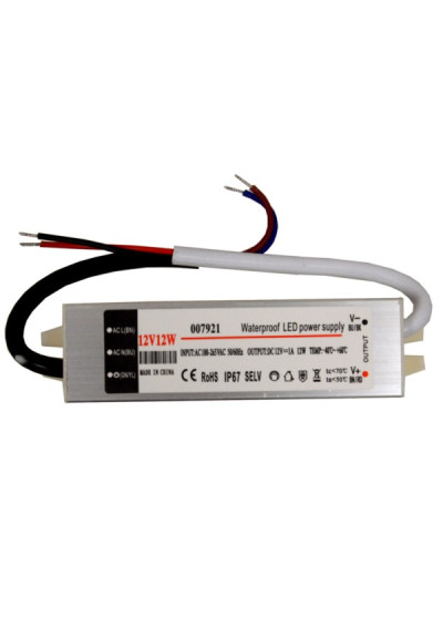 LED Power Supply 12V 12W napięciowy IP67 aluminium