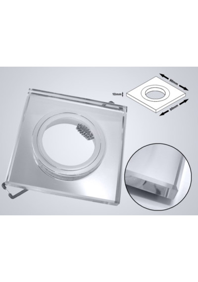 Lunivar Clear Chrome Ceiling Light