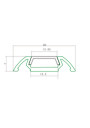 Profil LED PL2ANA-01  2,0m klosz frosted