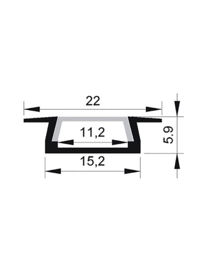 Profil LED PL2ANA-03  2,0m klosz frosted