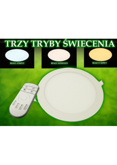 Panel led okrągły Auron 6W 230V WW+DW+CW pilot | LEDownia.pl
