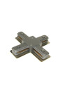 Pant Silver Four-Way 1-Phase Track Connector