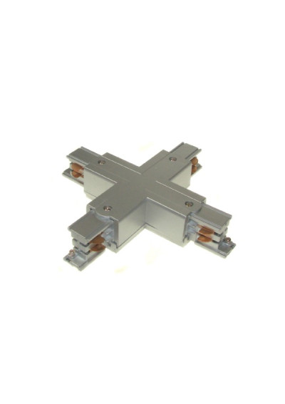 Łącznik szyny 3 fazowej Adar czterodrożny srebrny | LEDownia.pl