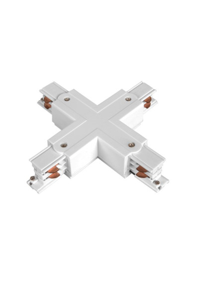 Łącznik szyny 3 fazowej Adar czterodrożny biały | LEDownia.pl