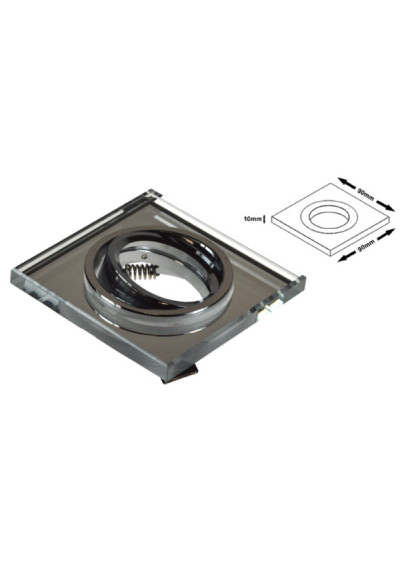 Lunivar Clear Chrome Adjustable Ceiling Light