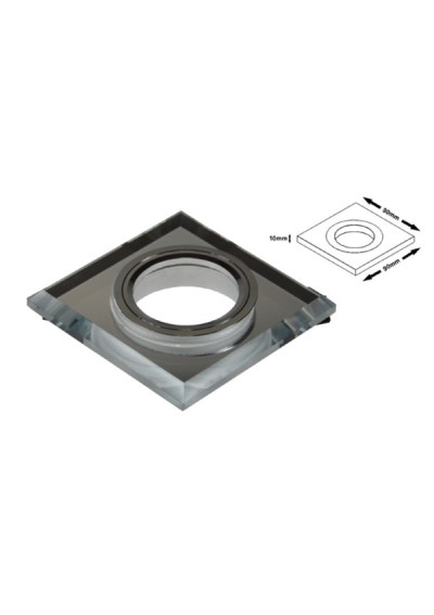 Zyven Clear Chrome Ceiling Light