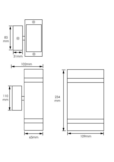 Oprawa elewacyjna Litek 2x GU10 czarny | LEDownia.pl