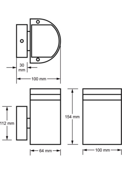 Oprawa elewacyjna Kortek 1x GU10 szara | LEDownia.pl
