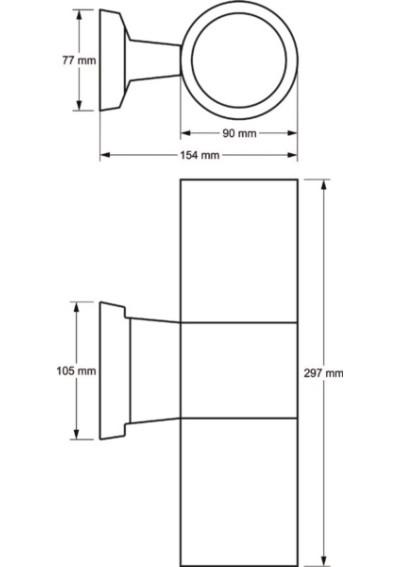 Oprawa elewacyjna Kiltor 2x GU10 czarny | LEDownia.pl