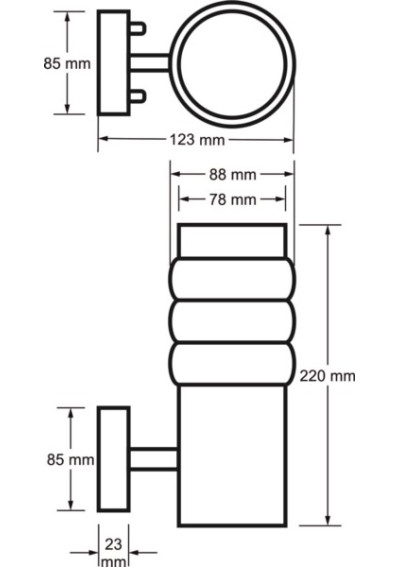 Oprawa elewacyjna Lula bis 1x E27 stal nierdzewna | LEDownia.pl