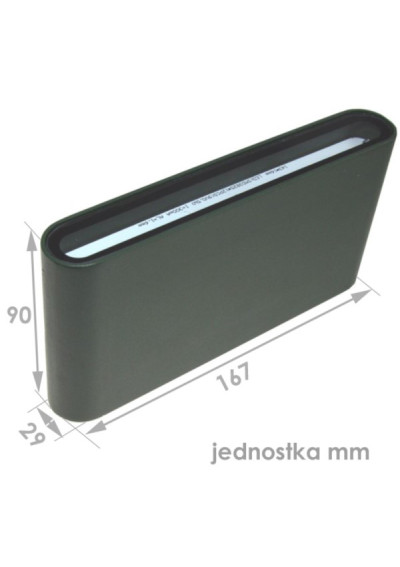 LED facade luminaire Lumina 2 x 6w 4000K RAL6005