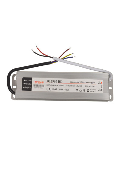 LED Power Supply 12V 100W Slim napięciowy IP67 alumini