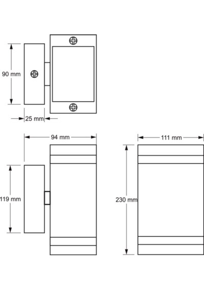 Oprawa elewacyjna Litek 2x GU10 szara | LEDownia.pl