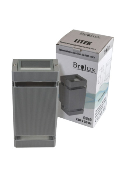 Oprawa elewacyjna Litek 2x GU10 szara | LEDownia.pl