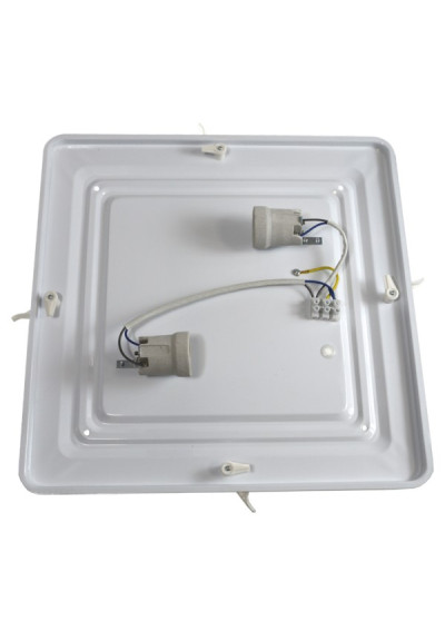 Plafon i kwadrat 2E27 srebrny | LEDownia.pl