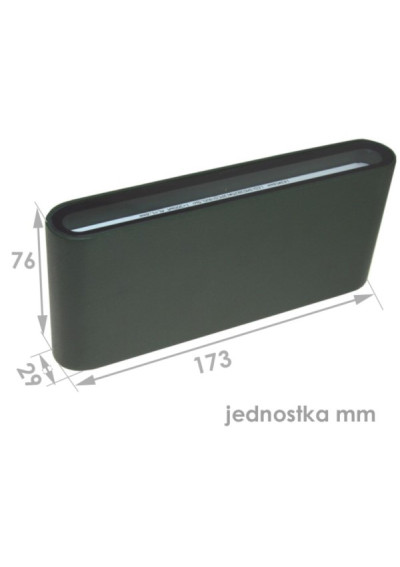 LED facade luminaire Lumina 1 x 6w 4000K RAL6005