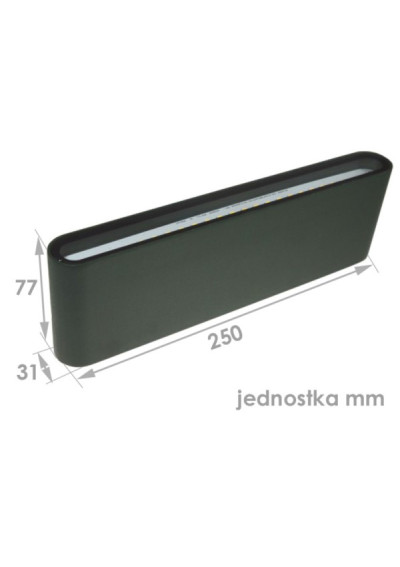 LED facade luminaire Lumina 1 x 9w 4000K RAL6005