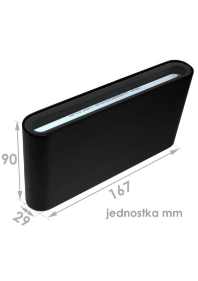LED facade luminaire Lumina 2 x 6w 4000K Black