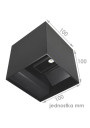 Oprawa elewacyjna LED Kreon 23w kwadrat 4000K cz