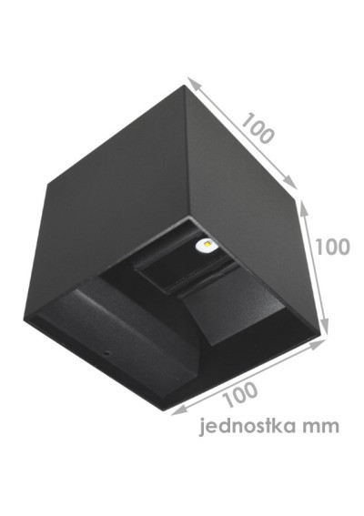 Kreon 23W Square LED facade luminaire 4000K Black