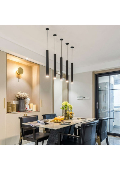 Karox GU10 Black Pendant Ceiling Light 56x290