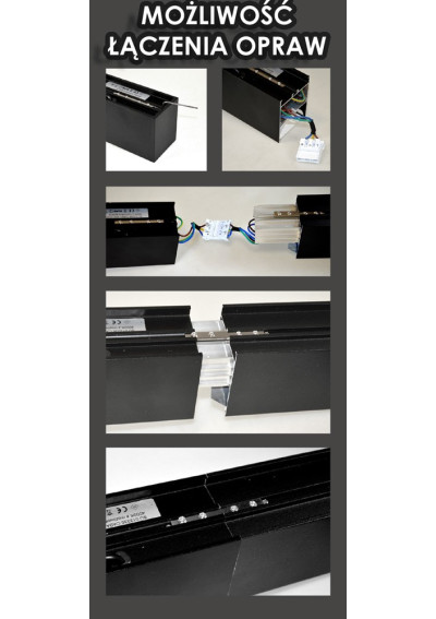Oprawa led Lux Line 40W 4000K 1,2m czarna | LEDownia.pl