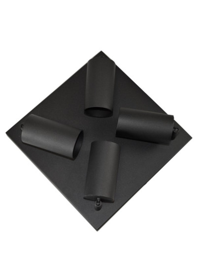 Lampa spotlight FERRO 4xGU10 czarna kwadrat | LEDownia.pl