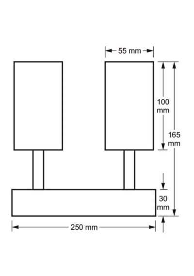 FERRO 4xGU10 Black Square Spotlight | LEDownia.pl
