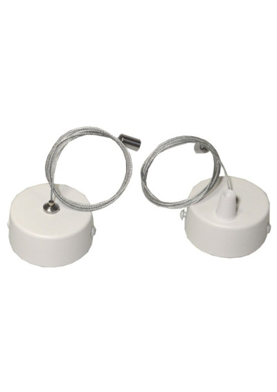 Lux Line Round White Linear Fixture Canopy | LEDownia.pl