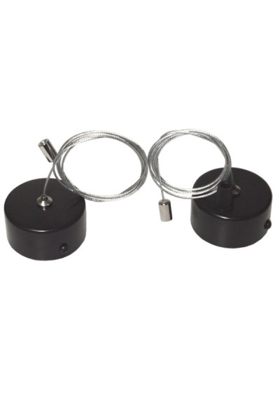 Lux Line Round Black Linear Fixture Canopy | LEDownia.pl