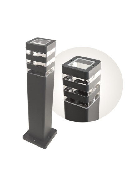Outdoor Bollard Light Santa 1x E27 50cm antracyt