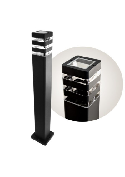 Słupek ogrodowy Santa 1x E27 80cm czarny | LEDownia.pl