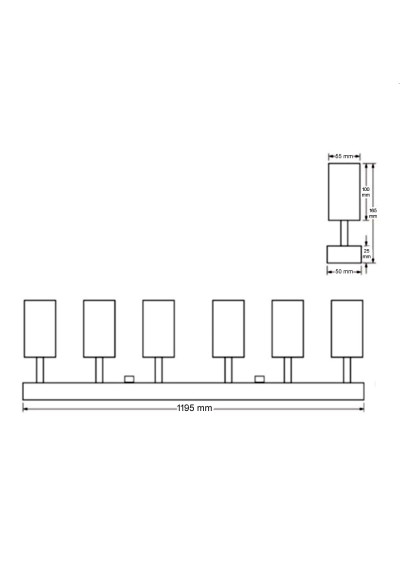 FERRO 6xGU10 Black Spotlight