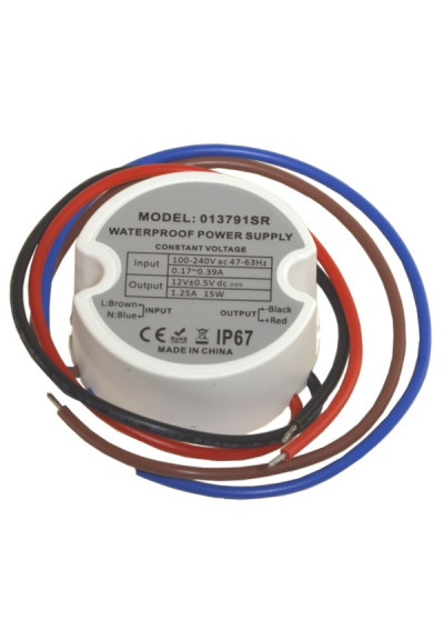 Power Supply napięciowy LED do puszki 12V 15W IP67 eco