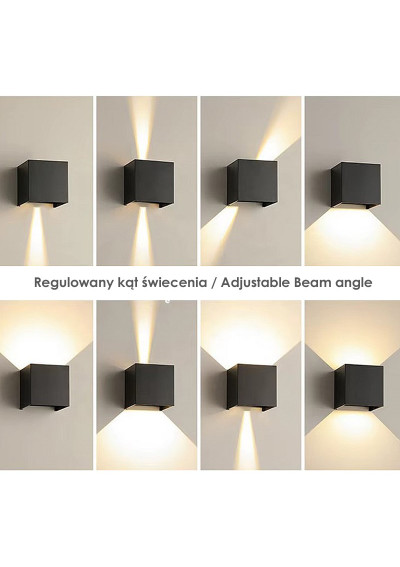 LED Facade Luminaire Kreon 23w kwadrat 3000K a