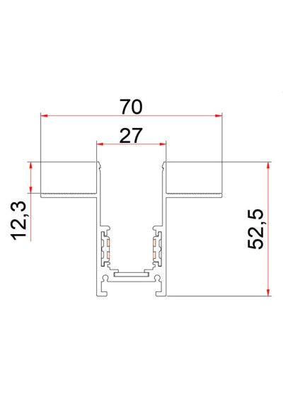 Szynoprzewód magnetyczny podtynkowy czarna 2,0m | LEDownia.pl