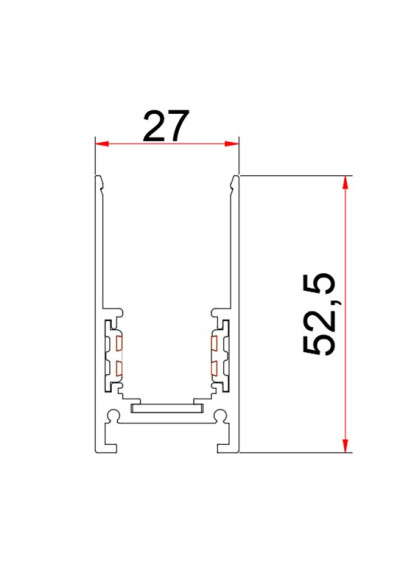 Szynoprzewód magnetyczny natynkowa czarna 2,0m | LEDownia.pl