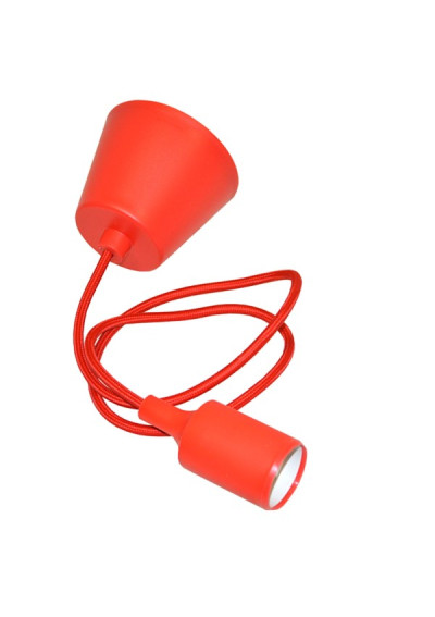 Oprawa Kido na żarówkę E27 z przewodem czerwona | LEDownia.pl