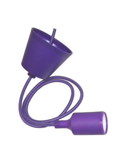 Oprawa Kido na żarówkę E27 z przewodem fioletowa | LEDownia.pl