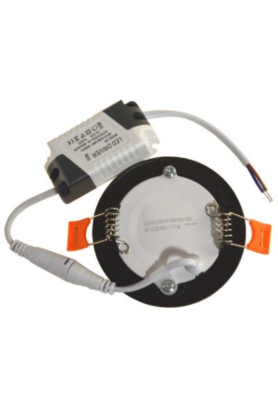 Panel led okrągły Oriva 3W 4000K czarny | LEDownia.pl