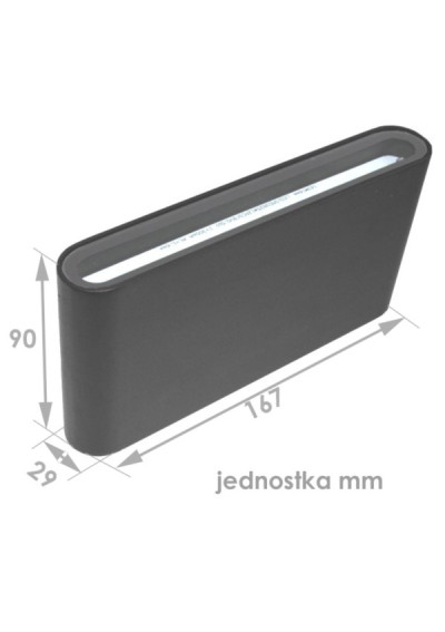 LED facade luminaire Lumina 2 x 6w 4000K Anthracite