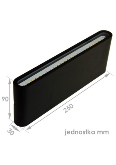 LED facade luminaire Lumina 2 x 9w 4000K Black