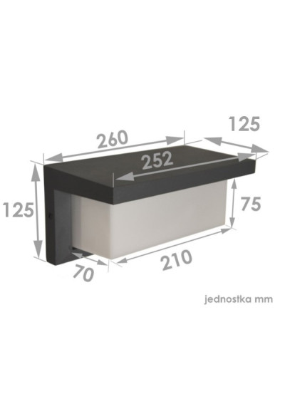 Architectural facade luminaire Velora black 12W IP54